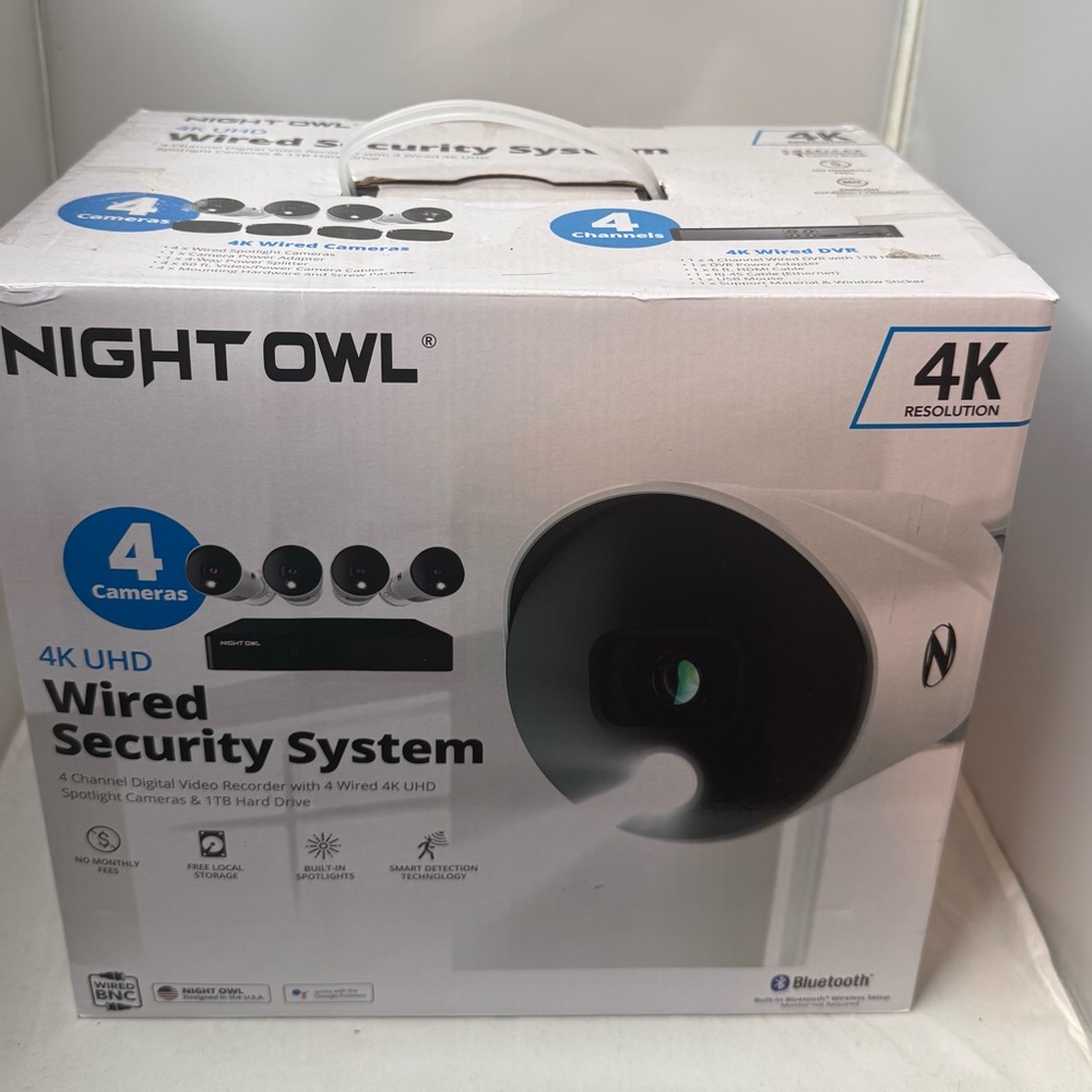 New in unopened box 4K UHD Wired Security System - Black